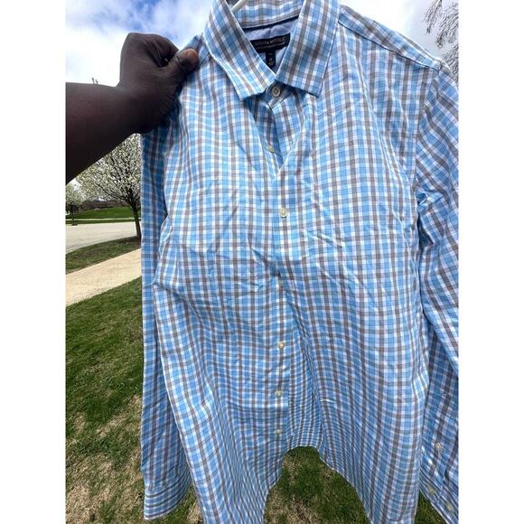 Banana Republic Men’s SLIM-FIT DRESS SHIRT Size Medium Tall Color Skyline Blue - Picture 10 of 12